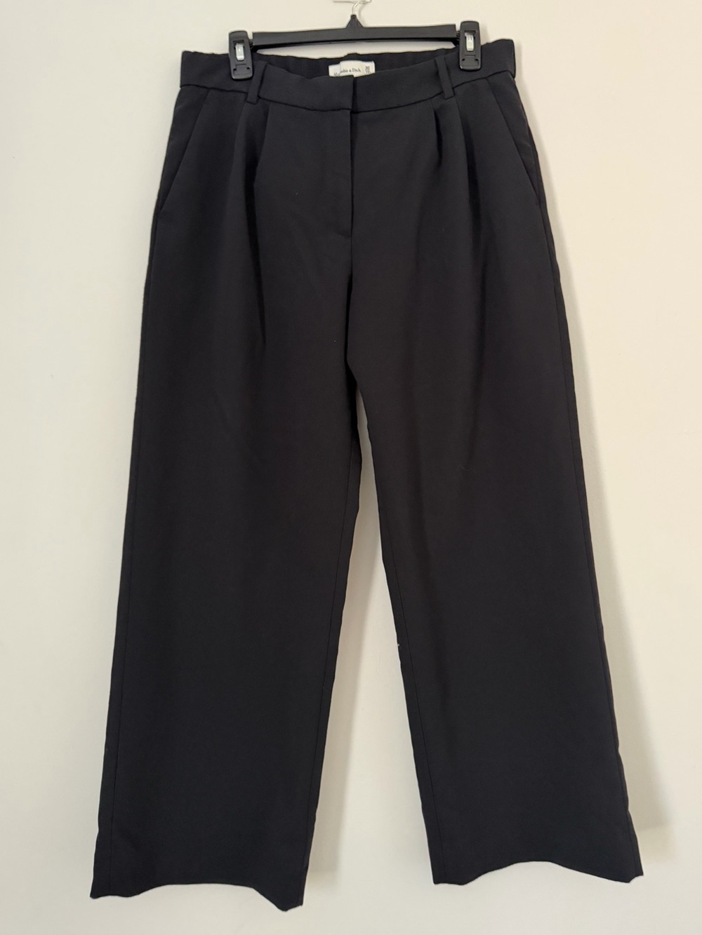 Abercrombie & Fitch Women’s Black Sloane  Low Rise Tailored Wide Leg Pants - Picture 5 of 6